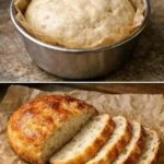 High Protein Cloud Bread made with eggs, Greek yogurt, and simple seasonings with a soft fluffy golden texture